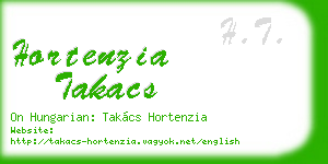 hortenzia takacs business card